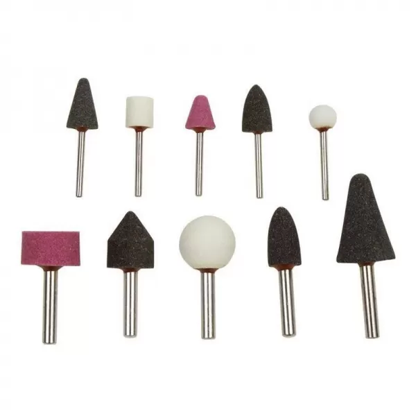 Brusky rotační sada 10ks stopka 3 a 6mm EXTOL CRAFT 1822