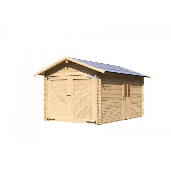 Dřevěná garáž KARIBU 54133 28 mm natur LG1885