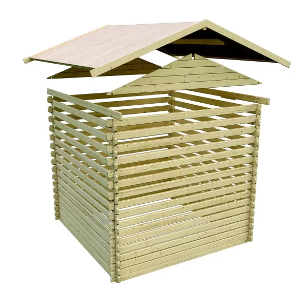 Dřevěná garáž KARIBU 68284 40 mm natur LG1888