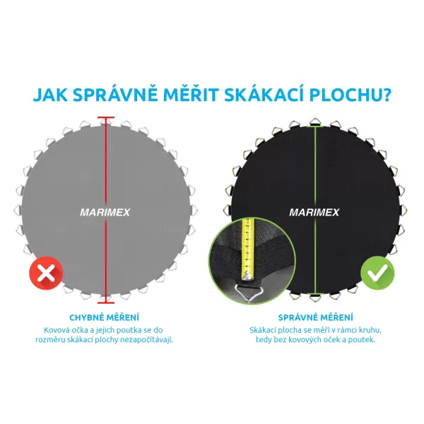 Náhradní skákací plocha pro trampolínu 366 cm - 72 pružin / průměr 318 cm Marimex 19000664