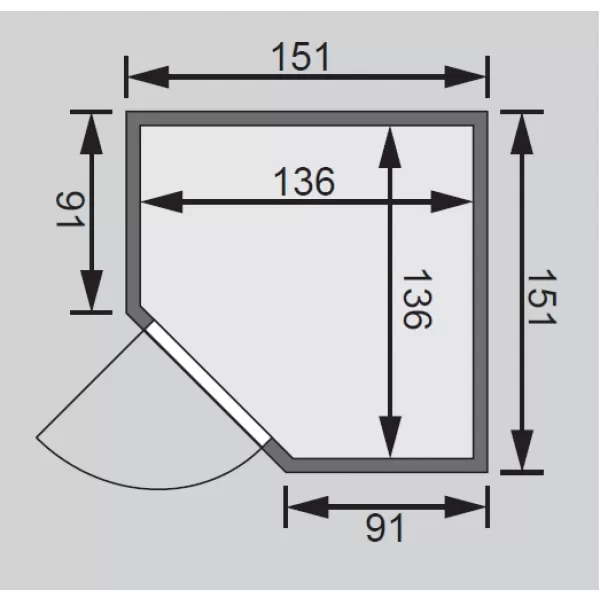 Finská sauna KARIBU LARIN (75604) LG1937