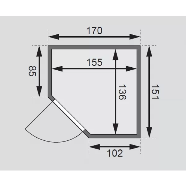 Finská sauna KARIBU FAURIN (6190) LG1944
