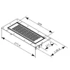Kovová ventilační mřížka s rámečkem 300x100 mm pro zakončení konektoru do podlahy DALAP 197531