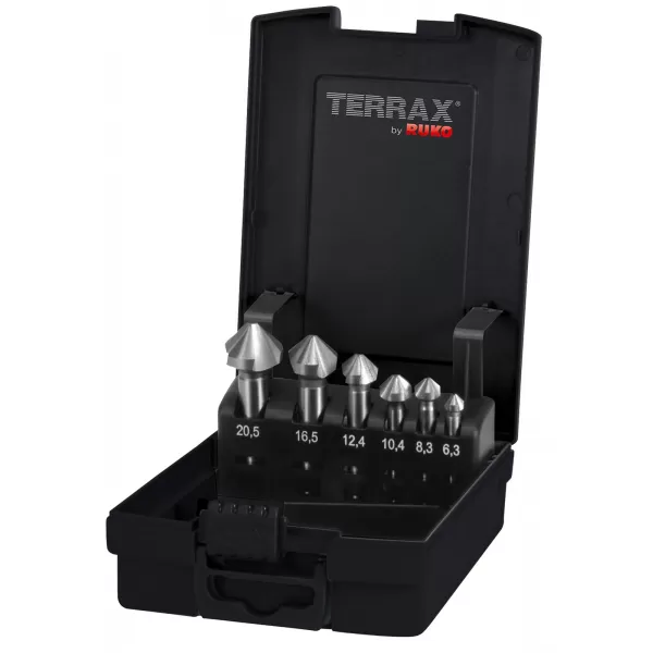 Sada záhlubníků do kovu RUKO 6,3-20,5 mm Terrax 6 dílů
