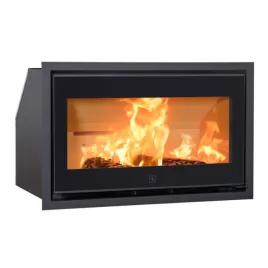 Krbová vložka SCAN 1006 vnitřní díly vermikulitové,černý rámeček, černé sklo