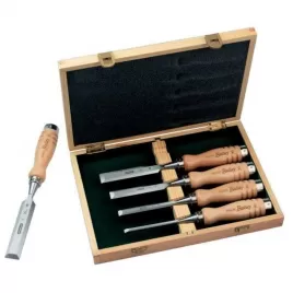 5-ti dílná sada dlát Bailey s dřevěnou rukojetí 6, 10, 15, 20 a 25mm Stanley 2-16-217