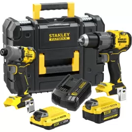 Aku bezuhlíková kombinovaná sada 18V 1x4,0Ah + 1x2,0Ah STANLEY FATMAX V20 SFMCK211MDT