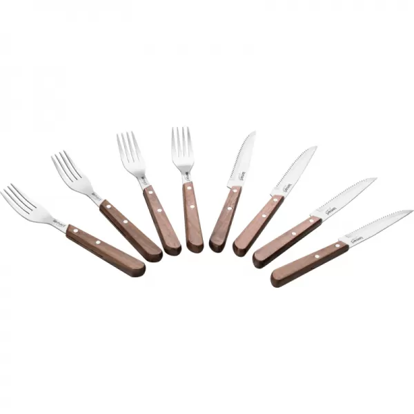 Steakový příbor 8ks Walnut LAMART LT2062