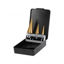 Vrtáky stupňovité sada 3 ks EXTOL CRAFT 20090