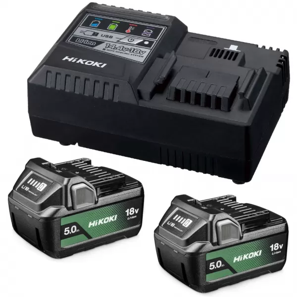Sada akumulátora a nabíjačky 18V/2x5,0Ah HiKOKI UC18YSL3WKZ