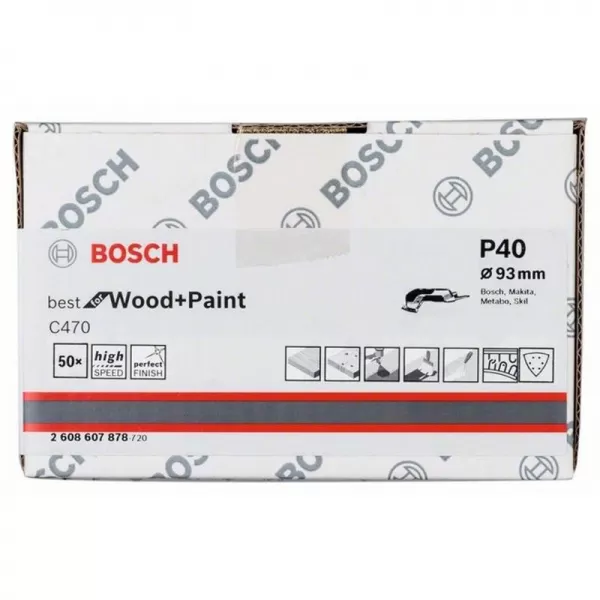Brusný papír pro delta brusky EXPERT C470 93 mm, G 40, 50 ks Bosch 2608900926