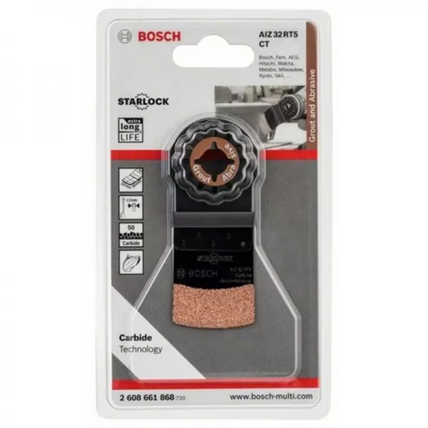 Karbidový ponorný pilový list s tvrdokovovými zrny RIFF AIZ 32 RT5 32 x 30 mm Bosch 2608661868