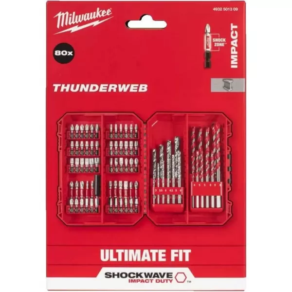 Sada bitů a vrtáků Impact 80ks Milwaukee 4932501309