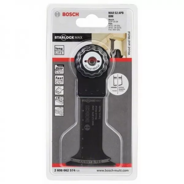 Ponorný pilový list BIM MAII 52 APB Wood and Metal 52 x 70 mm Bosch 2608662574