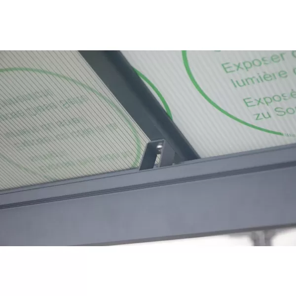 Zahradní altán LANITPLAST 33 antracit + čirý PC LG2468
