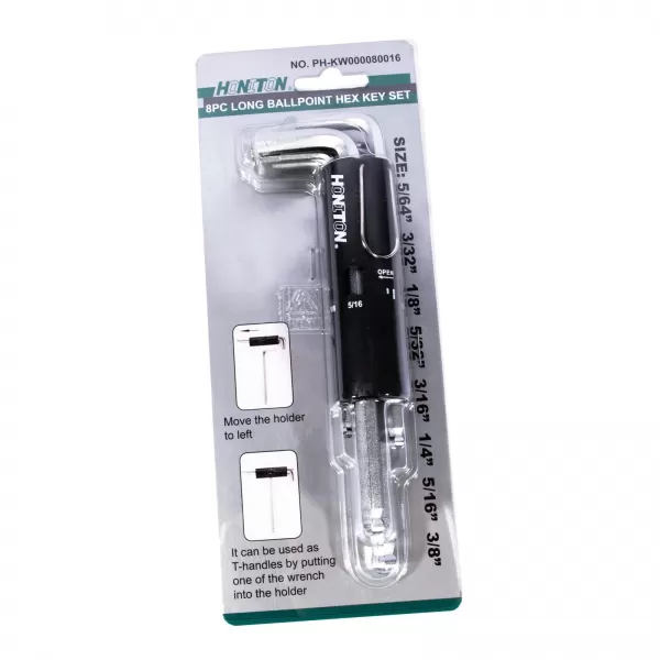 Sada IMBUS klíčů s kuličkou v palcových rozměrech 8 dílů 5/64"-3/8" HONITON HW158-1518