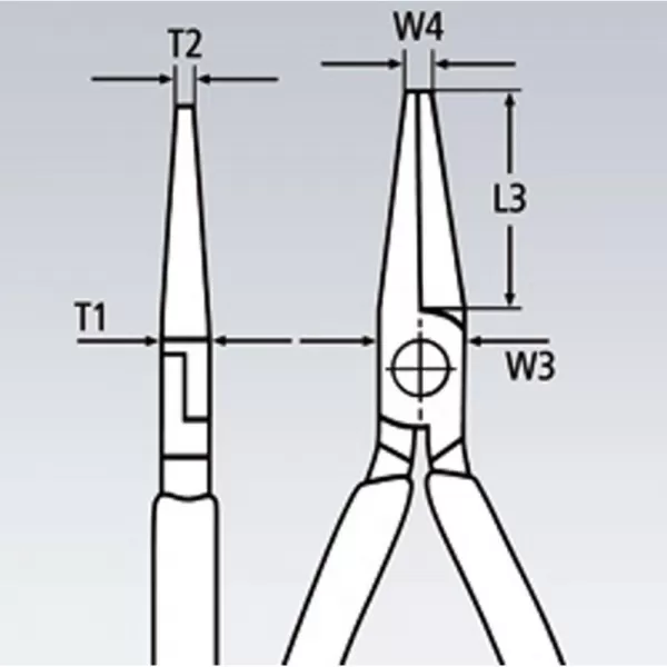 Kleště s půlkulatými čelistmi a ostřím 140mm Knipex 25 02 140