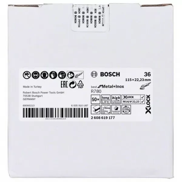 Fíbrový kotouč Best for Inox and Metal 115mm Bosch X-LOCK 2608619177