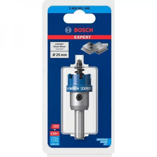 Děrovka s adaptérem EXPERT Sheet Metal 25 × 5 mm 2608901981