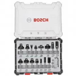 Sada tvarových fréz 15ks s 8mm vřetenem Bosch 2607017472