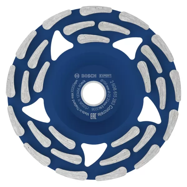 Diamantová brusná hlava na beton, 150mm, segment 5mm Bosch Professiona EXPERTl 2608615283