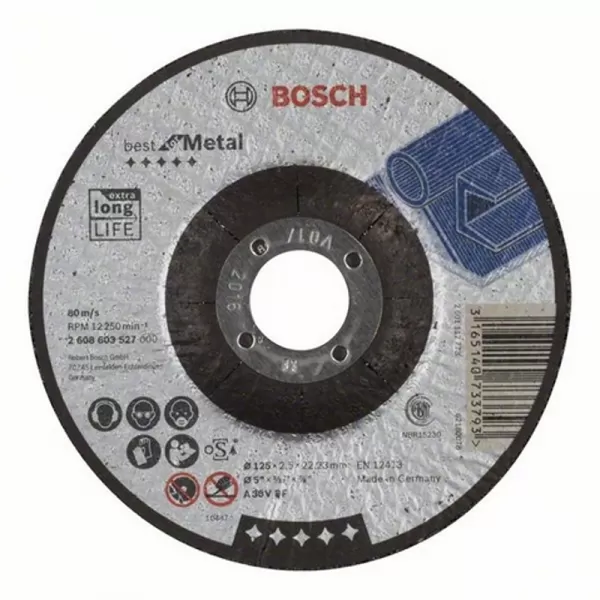 Dělicí kotouč profilovaný Best for Metal A 30 V BF, 125 mm, 2,5 mm Bosch 2608603527