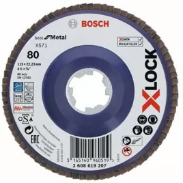 Lamelový kotouč X-LOCK X571 Best for Metal 115mm, G 80 Bosch 2608619207