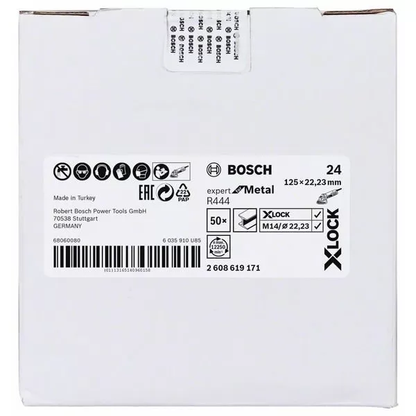 Fíbrový kotouč Expert for Metal 125mm Bosch X-LOCK 2608619171