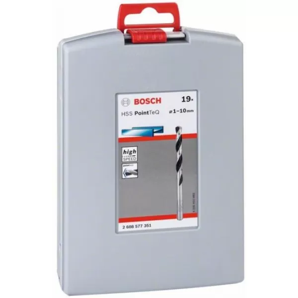 BOSCH 19dílná sada spirálových vrtáků HSS PointTeQ ProBox 2608577351