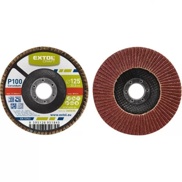 Kotouč lamelový šikmý korundový P100, 150mm KORUND EXTOL CRAFT 26050