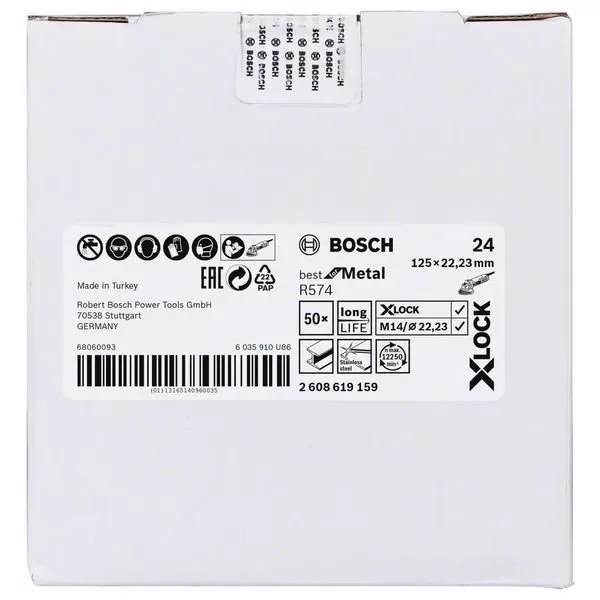 Fiber disk Best for Metal 125mm Bosch X-LOCK 2608619159