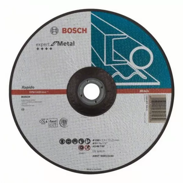 Dělicí kotouč profilovaný Expert for Metal Rapido AS 46 T BF, 230 mm, 1,9 mm Bosch 2608603404