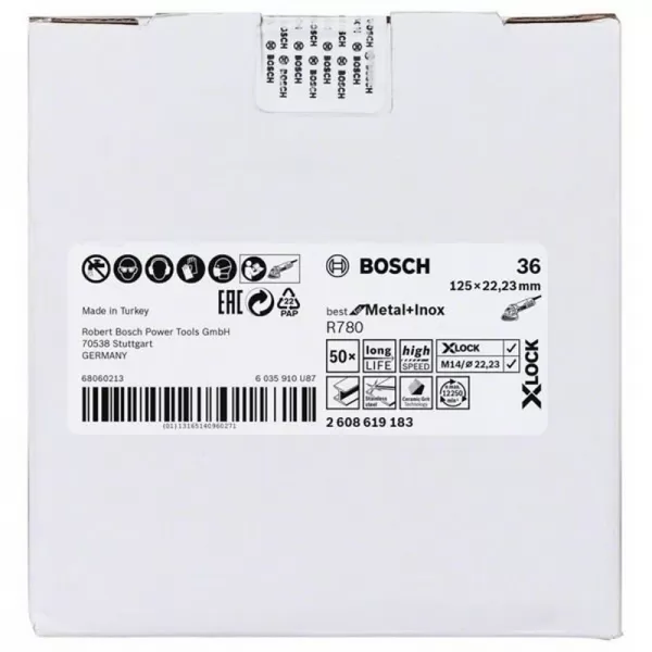 Fíbrový kotouč Best for Inox and Metal 125mm Bosch X-LOCK 2608619183