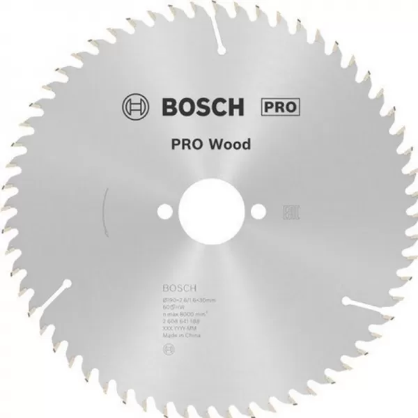Pilový kotouč pro okružní pilu, 190 × 2,6 × 30 mm Bosch PRO Wood 2608641188