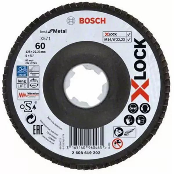 Lamelový kotouč X-LOCK X571 Best for Metal 125mm, G 60 Bosch 2608619202