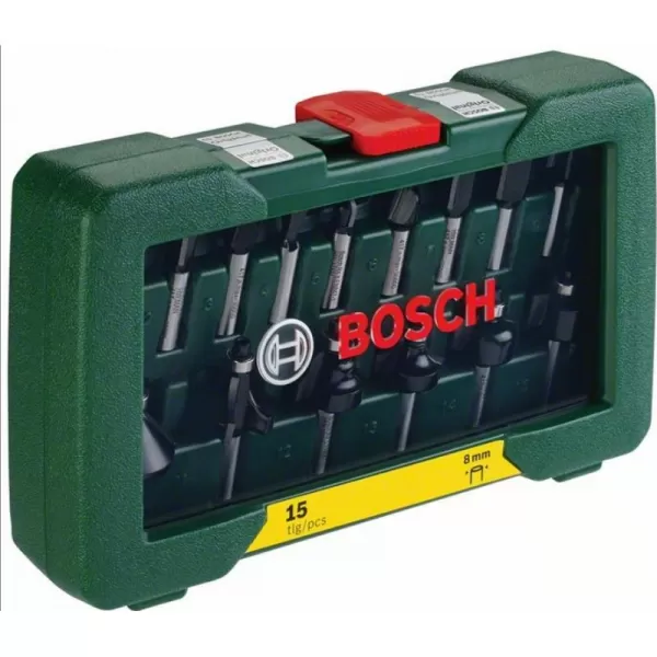 15dílná sada fréz TC (8mm stopka) Bosch 2607019469