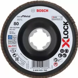 Lamelový kotouč X-LOCK X571 Best for Metal 115mm, G 80 Bosch 2608621765