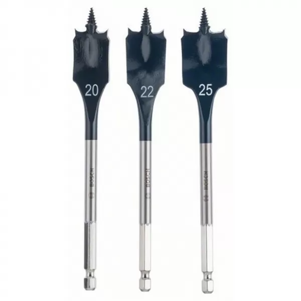 3dílná sada plochých frézovacích vrtáků Bosch Self Cut Speed 2608900331