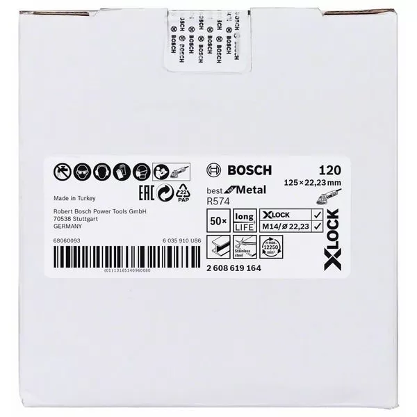 Fiber disk Best for Metal 125mm Bosch X-LOCK 2608619164