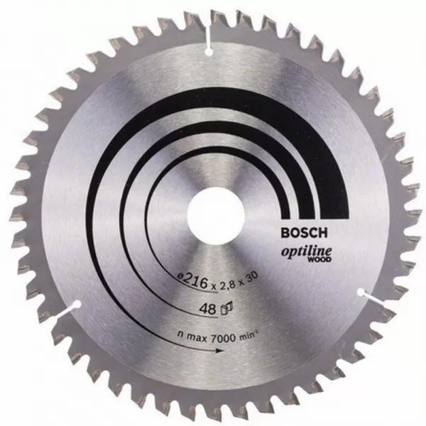 Pilový kotouč Optiline Wood 216 x 30 x 2,8 mm, 48 Bosch 2608640641
