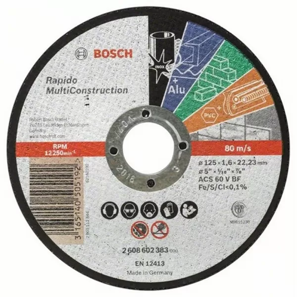 Dělicí kotouč rovný Multi Construction 115 mm, 22,23 mm, 1,0 mm Bosch 2608602384