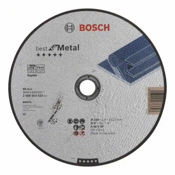 Dělicí kotouč rovný Best for Metal Rapido A 60 W BF, 115 mm, 1,0 mm Bosch 2608603512
