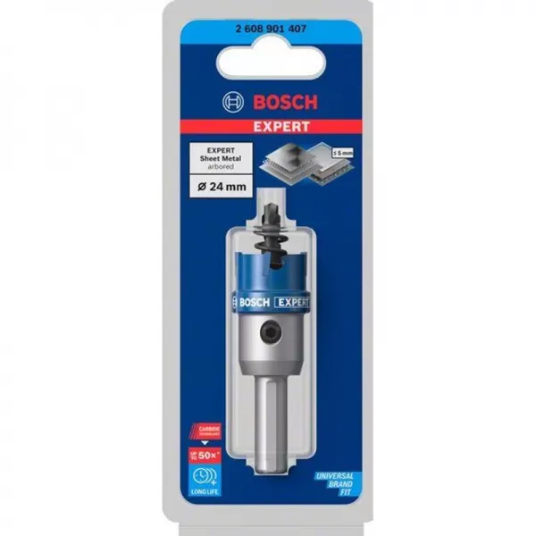Děrovka s adaptérem EXPERT Sheet Metal 24 × 5 mm 2608901980