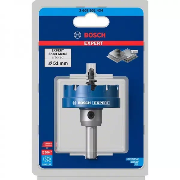 Děrovka s adaptérem EXPERT Sheet Metal 51 × 5 mm 2608902007