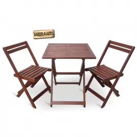 Stolová sestava MERANTI KRETA SET 2+1