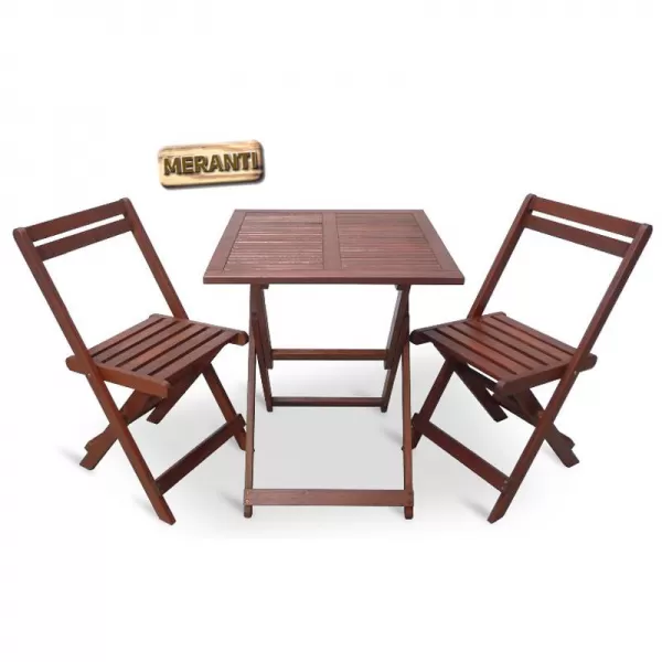 Stolová sestava MERANTI KRETA SET 2+1