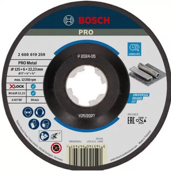 Hrubovací kotouč na kov Expert for Metal 125mm Bosch X-LOCK 2608619259