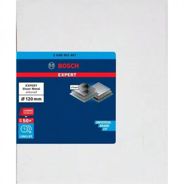 Děrovka s adaptérem EXPERT Sheet Metal 120 × 5 mm 2608902024