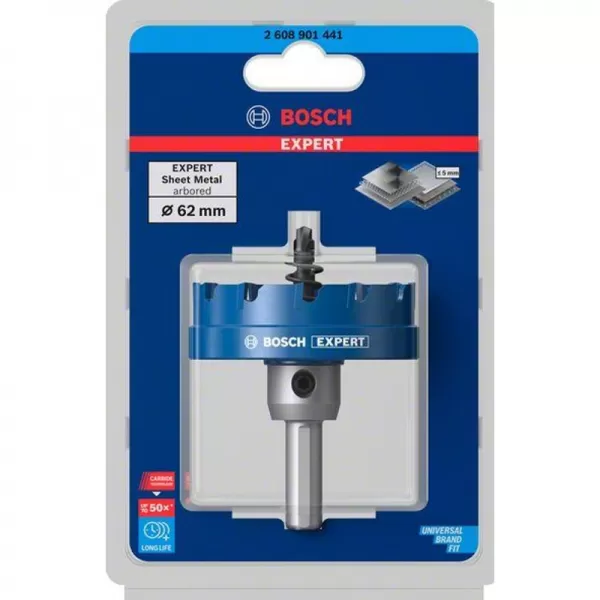 Děrovka s adaptérem EXPERT Sheet Metal 62 × 5 mm 2608902014