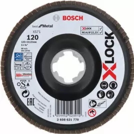 Lamelový kotouč X-LOCK X571 Best for Metal 125mm, G 120 Bosch 2608621770
